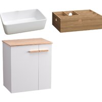 Lauter Тумба под умывальник Adri 59 + 21674A (белый глянец, с органайзером 32)