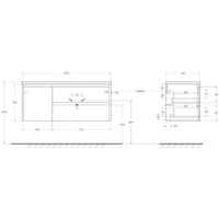  BelBagno Тумба под умывальник Kraft KRAFT-1200-2C-1A-SO-CG-R - Превью изображения №3 — Интернет-Магазин TECNO.BY