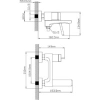Смеситель Econoce D35 730 EC0732BL (черный) - Превью изображения №3 — Интернет-Магазин TECNO.BY