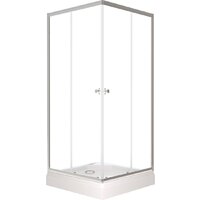 Saniteco SNT-804 Cube 90х90 с поддоном (хром/прозрачное стекло)