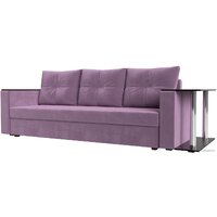 Лига диванов Атланта Лайт стол справа 254 112484 (микровельвет, сиреневый)