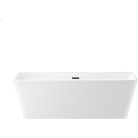Wellsee Graceful Pro 168x80 230903003 (отдельностоящая ванна белый глянец, экран, ножки, сифон-автомат матовый черный) Image #1