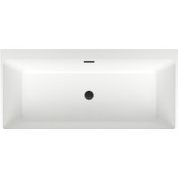 Wellsee Graceful Pro 168x80 230903003 (отдельностоящая ванна белый глянец, экран, ножки, сифон-автомат матовый черный) Image #4