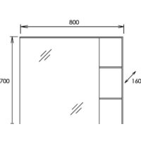 Onika Шкаф с зеркалом Легран 80.00У 208092 Image #6