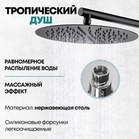 Душевая система  Grocenberg GB5099BL-1 (черный матовый) - Превью изображения №12 — Интернет-Магазин TECNO.BY
