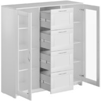 Mio Tesoro Сириус 2 двери со стеклом и 4 ящика 117x123 2.02.03.400.1 (белый) Image #2