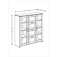 Mio Tesoro Сириус 2 двери со стеклом и 4 ящика 117x123 2.02.03.400.1 (белый) Image #4