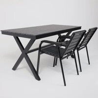 Садовый стол AksHome Florence 160x80x77 (сталь-черная/черный) - Превью изображения №4 — Интернет-Магазин TECNO.BY