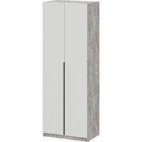 Mio Tesoro ШК 5 800 2-х створчатый (цемент светлый/белый шагрень)