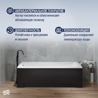Ванна Lauter Amelia 180 21204080 (с ножками, черным подголовником) - Превью изображения №5 — Интернет-Магазин TECNO.BY