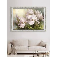 Декарт Белые цветы ирисы 8Л0512 (в раме) Image #2