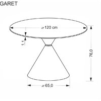 Halmar Garet 120/76 (белый мрамор/черный) Image #11