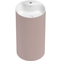 Wellsee Chalice Perfection 230630000 (отдельностоящий, с отверстием под смеситель, цвет матовый светло-розовый/глянцевый белый) Image #2