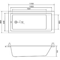 Ванна Lauter Athena 170x80 21090080 (с каркасом и сифоном 21Y32002 белый) - Превью изображения №17 — Интернет-Магазин TECNO.BY