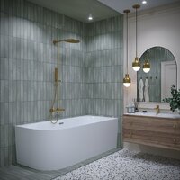 Wellsee Collaro 180x80 28910601R (пристенная ванна (правая) белый глянец, экран, ножки, сифон-автомат хром) Image #8
