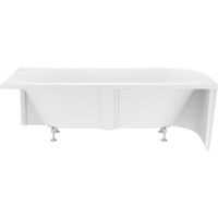 Wellsee Collaro 180x80 28910601R (пристенная ванна (правая) белый глянец, экран, ножки, сифон-автомат хром) Image #3