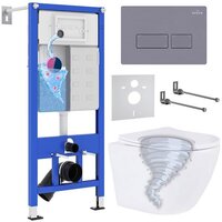 Roxen Antares Tornado в комплекте с инсталляцией StounFix Dual Fresh 6 в 1 968330 (кнопка: серый бетон)