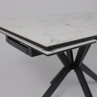 Lepremo AV 2111 МДФ+керамика раздвижной 1200-1800x800 (натуральный глянцевый Gold Jade/черный) Image #11