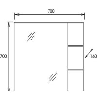 Onika Шкаф с зеркалом Легран 70.00У 207036 Image #6