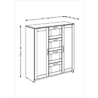 Mio Tesoro Сириус 2 двери и 4 яшика 117x123 2.02.03.350.3 (дуб сонома) Image #4