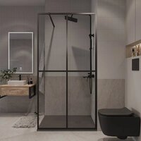 Niagara NG-686-12BLACK 120x195 (черный матовый/прозрачное стекло) Image #3