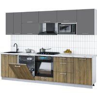 Интерлиния Мила Gloss 2.9-ПМ2 (дуб вотан/серый/белый гранит)