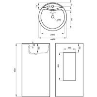 Wellsee Chalice Perfection 230629000 (отдельностоящий, с отверстием под смеситель, цвет матовый темно-синий/глянцевый белый) Image #9