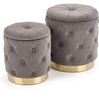 Halmar Комплект POLLY 2 шт серый/золотой