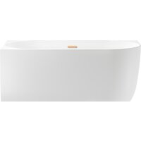 Wellsee Belle Spa 150x75 235701004 (пристенная ванна (левая) белый глянец, экран, каркас, сифон-автомат золото)
