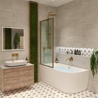 Wellsee Belle Spa 150x75 235701004 (пристенная ванна (левая) белый глянец, экран, каркас, сифон-автомат золото) Image #8