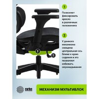 Офисное кресло CACTUS CS-MC555-BK (черный) - Превью изображения №10 — Интернет-Магазин TECNO.BY
