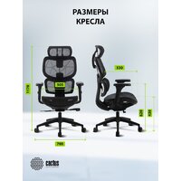 Офисное кресло CACTUS CS-MC555-BK (черный) - Превью изображения №13 — Интернет-Магазин TECNO.BY