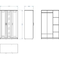 Mio Tesoro Нави 3 двери 2.15.01.080.1 (белый, с зеркалом) Image #9