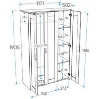Mio Tesoro Нави 3 двери 2.15.01.080.1 (белый, с зеркалом) Image #8