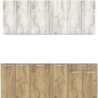 Интерлиния Мила Лайт 2.0-60 без столешницы (дуб белый/дуб золотой)