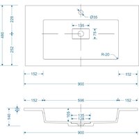 Умывальник Symbolite Line 90x48 - Превью изображения №2 — Интернет-Магазин TECNO.BY