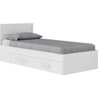 Mio Tesoro Абрау с ящиками 90x200 (белый текстурный)