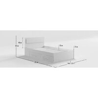 Mio Tesoro Абрау с ящиками 90x200 (белый текстурный) Image #5