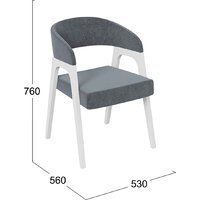 Трия Техас (графит №219 Велюр Jercy graphite/белый матовый) Image #4