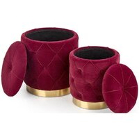 Halmar Комплект POLLY 2 шт бордовый/золотой Image #2