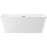 Wellsee Graceful Pro 150x77 230902004 (отдельностоящая ванна белый глянец, экран, ножки, сифон-автомат золото) Image #1