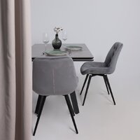 Lepremo AV 2122 МДФ+керамика раздвижной 1400-2000x850 (серый матовый Larka Grey/черный) Image #4