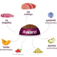 Award Adult Large для крупных пород с курицей, индейкой с добавлением тыквы и шиповника 2 кг Image #4