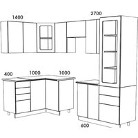 Артём-Мебель София СН-114 со стеклом МДФ 1.4x2.7 (морская волна/дуб полярный) Image #2