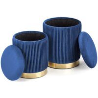 Halmar Комплект MONTY 2 шт темно-синий/золотой Image #2