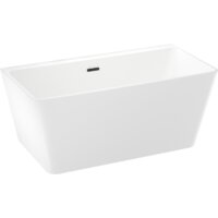 Wellsee Graceful Pro 150x77 230902003 (отдельностоящая ванна белый глянец, экран, ножки, сифон-автомат матовый черный) Image #2