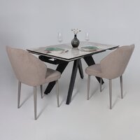 Lepremo AV 2122 МДФ+керамика раздвижной 1400-2000x850 (белый глянцевый Pandora/черный) Image #5