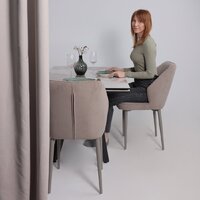 Lepremo AV 2122 МДФ+керамика раздвижной 1400-2000x850 (белый глянцевый Pandora/черный) Image #2