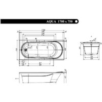 Ventospa Aqua 170x75 (с ножками и экраном) Image #3