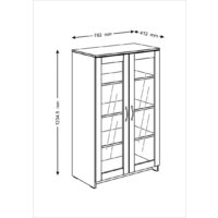 Mio Tesoro Сириус 2 двери со стеклом 78x123 2.02.03.390.1 (белый) Image #6